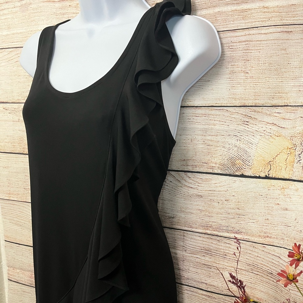 White House Black Market Shift Ruffle Dress Size 2 - Picture 5 of 10